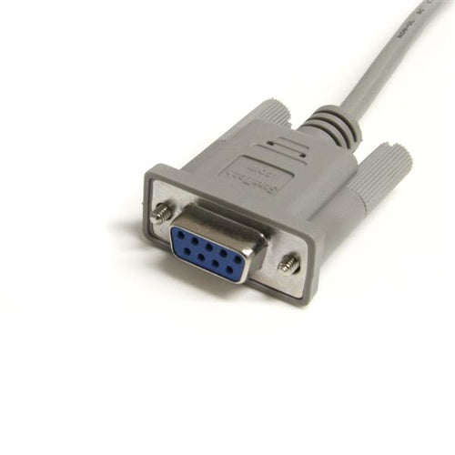 6ft Straight Through Serial Cable DB9 Female to Female Grey