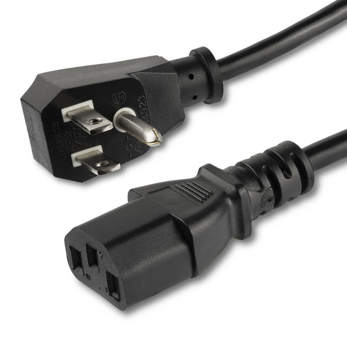 StarTech.com Flaches Netzkabel 3m NEMA 5-15P auf C13 – 0,75 mm² – Schwarz