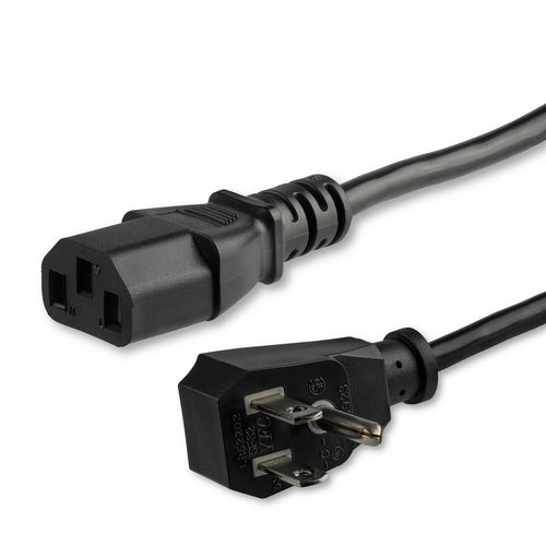 StarTech.com 1,8 m Stromkabel, NEMA 5-15P auf C13, 10 A 125 V, schwarzes Ersatz-Netzkabel