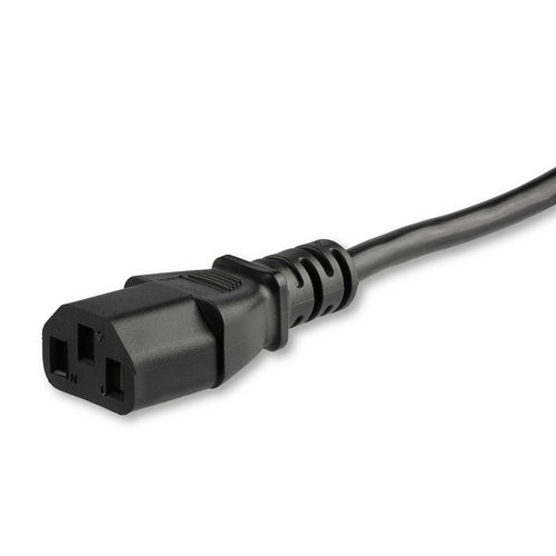 StarTech.com 1,8 m Stromkabel, NEMA 5-15P auf C13, 10 A 125 V, schwarzes Ersatz-Netzkabel