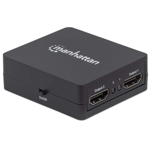 HDMI Splitter 2-Port by Manhattan 1080p USB-A Powered Black