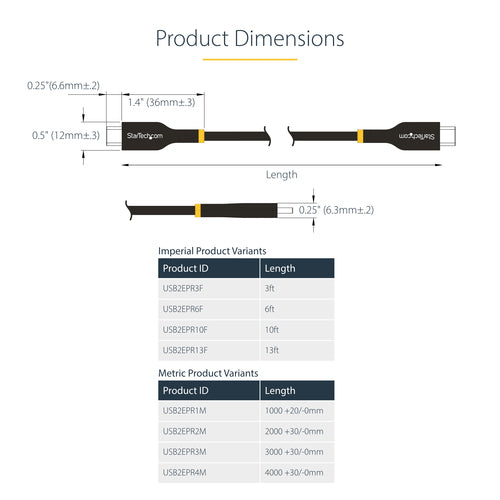 StarTech.com USB2EPR4M USB cable