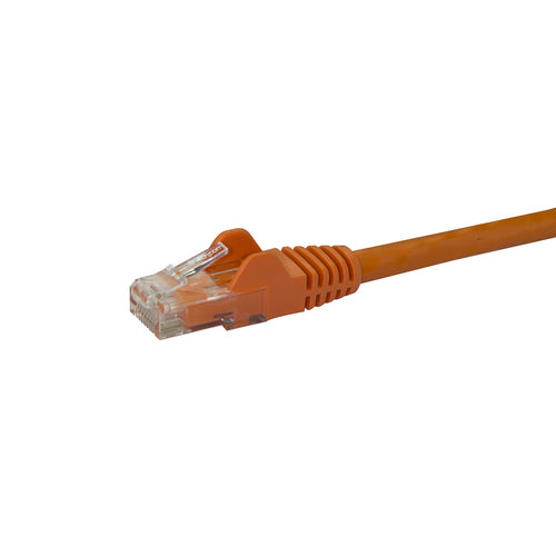 StarTech.com N6PATCH3OR 3ft CAT6 Ethernet Cable - Orange, Gigabit 650MHz, PoE RJ45