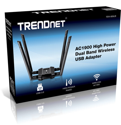 Wireless USB Adapter Trendnet AC1900 Wi-Fi 5 1300 Mbit/s
