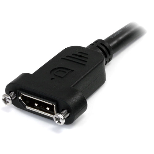 StarTech.com 3ft DisplayPort Cable - 4K - Panel Mount Extension - DP Monitor Cable