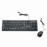 Verbatim 70734 Wired Keyboard and Mouse Set - Full-Size USB QWERTY, Black