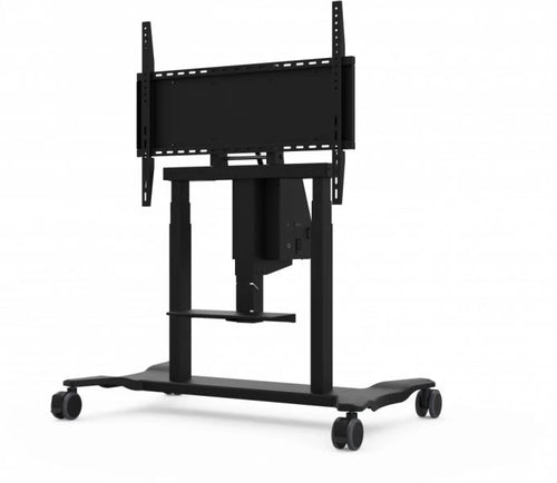 Multimedia-Wagen Rollständer Schwarz Aluminium Kunststoff Stahl 75kg Tragkraft