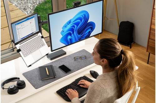 Kensington Pro Fit Ergo KM675 EQ Wireless Desktop Set – Ergonomische QWERTY Tastatur und Maus – Schwarz