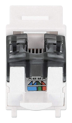 RJ-45 Keystone Modul Intellinet Flach Weiß LSA Buchse