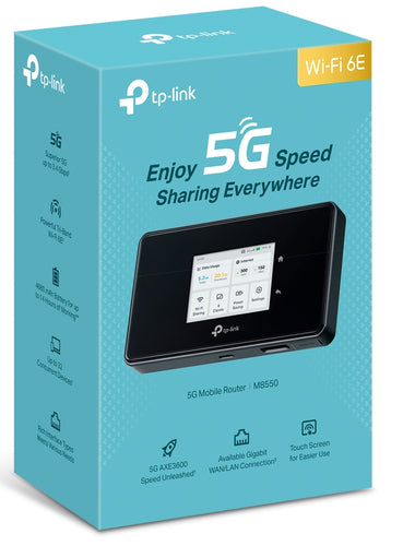 5G Cellular Router TP-Link M8550 Wi-Fi 6 Portable 200 Mbit/s 4G LTE