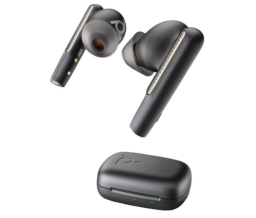 Poly Voyager Free 60 UC Carbon Black Earbuds +BT700 USB-C Adapter +Basic Charge Case