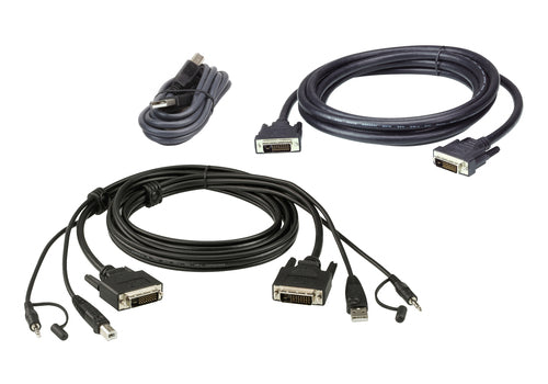 KVM Cable ATEN 2L-7D03UDX5 3M DVI-D Dual Link USB Type A/B Black