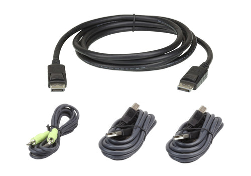 ATEN 2L-7D02UDPX4 1,8 m USB DisplayPort Secure KVM-Kabel – Schwarz