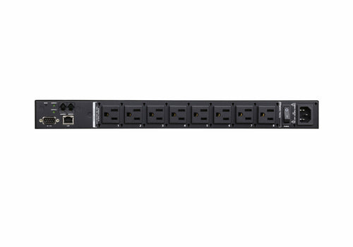 ATEN PE6108AV Power Distribution Unit (PDU) - 1U Schwarz, 8 AC-Steckdosen, Effizientes Energiemanagement