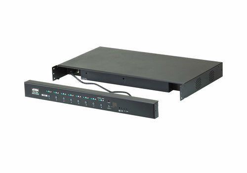 ATEN PE6108AV Power Distribution Unit (PDU) - 1U Schwarz, 8 AC-Steckdosen, Effizientes Energiemanagement