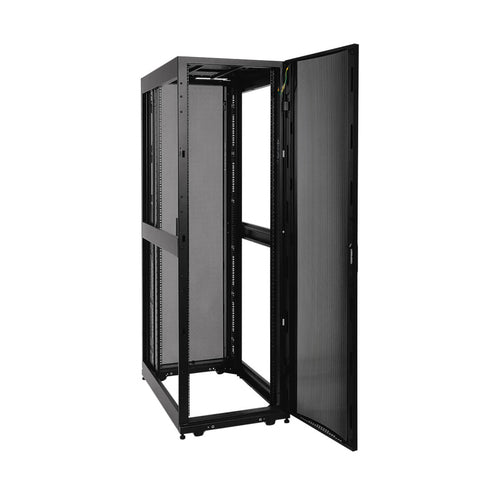 42U Rack Cabinet Tripp Lite SmartRack Shallow Depth Freestanding Enclosure Black