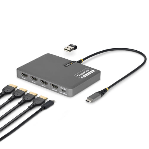 USB-C Quad-Monitor-Adapter 4K 60Hz für Laptop mit 140W PD