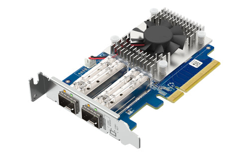10GbE SFP+ Netzwerk-Erweiterungskarte QNAP PCI Express Dual-Port Faser