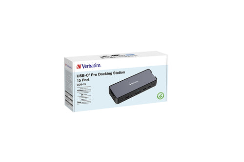 Verbatim CDS-15 USB 3.2 Gen 1 Type-C Wired Adapter 100W 3.5mm 1000Mbit/s