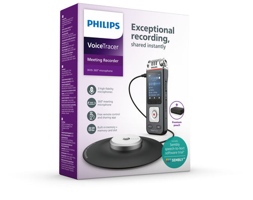 Philips VoiceTracer Digitales Diktiergerät 50-20000 Hz Kompaktes Design