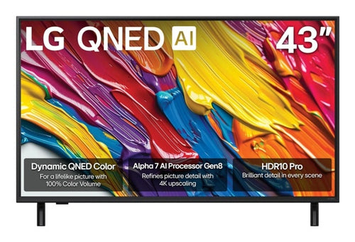 LG QNED QNED82A 43" Smart TV - 4K Ultra HD, Wi-Fi, Schwarz