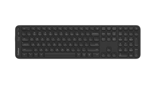 Contour Design Balance Full-Size Wireless Tastatur - Schwarz - RF Wireless & Bluetooth