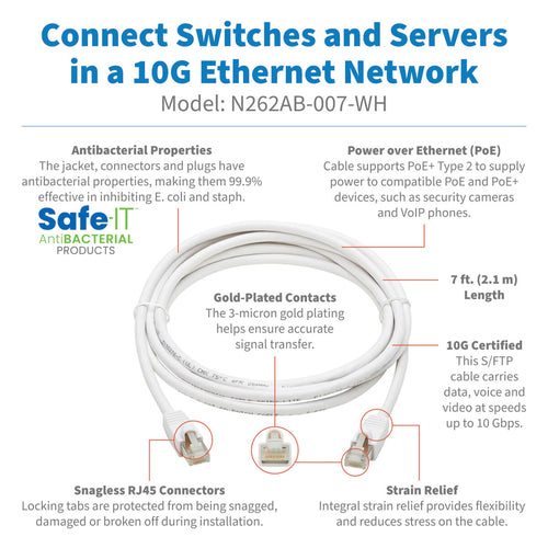 Tripp Lite N262AB-007-WH networking cable