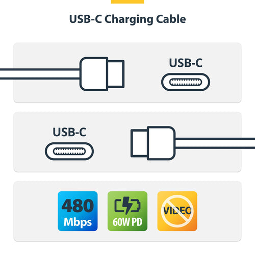 StarTech.com USB2CC1MNCWHE2PK USB cable