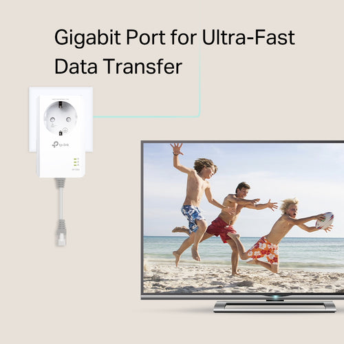 PowerLine Network Adapter TP-Link TL-PA7017P 1000Mbit/s Gigabit Passthrough HomePlug AV2