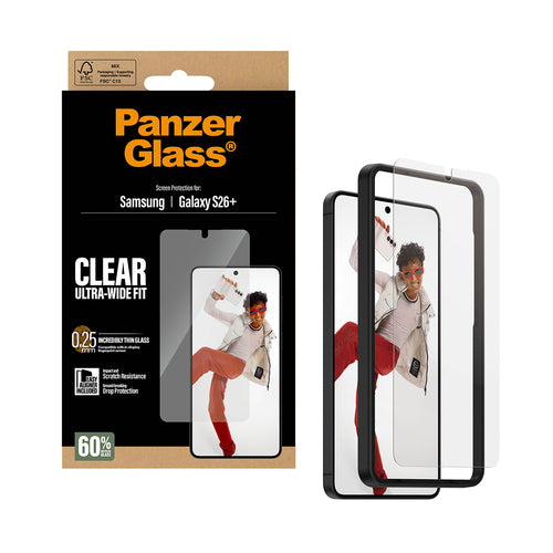PanzerGlass ® Screen Protector Samsung Galaxy S26+ | Ultra-Wide Fit w. EasyAligner