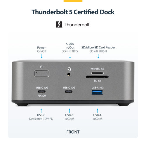 StarTech.com 215UE-TB5USB4DOCK laptop dock/port replicator