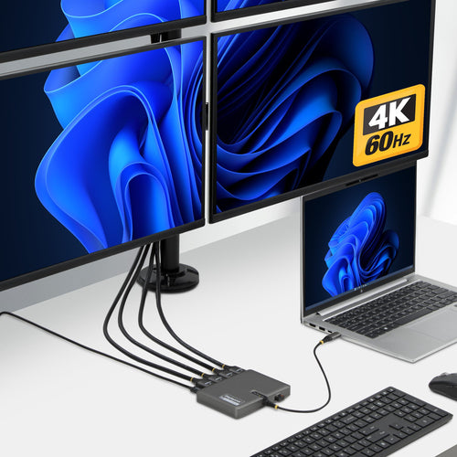 USB-C Quad-Monitor-Adapter 4K 60Hz für Laptop mit 140W PD