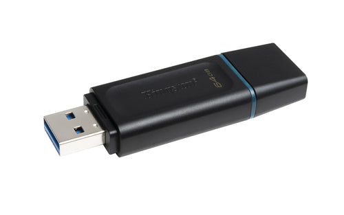 64GB Kingston DataTraveler Exodia USB 3.2 Flash-Laufwerk Schwarz Türkis