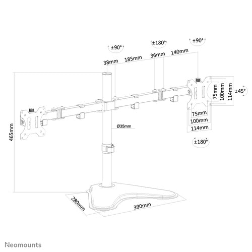 Neomounts FPMA-D550DDBLACK monitor mount / stand