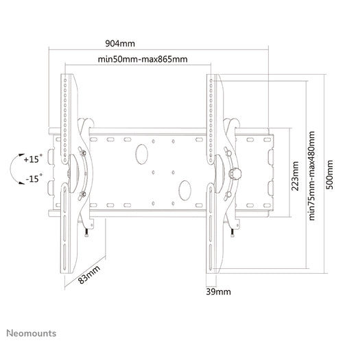 Neomounts PLASMA-W200BLACK TV mount/stand