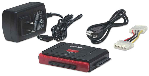 Manhattan 179195 USB-A zu SATA/IDE Adapterkabel, 3-in-1, 1,5m - Schwarz