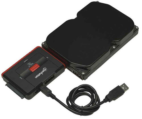 Manhattan 179195 USB-A zu SATA/IDE Adapterkabel, 3-in-1, 1,5m - Schwarz