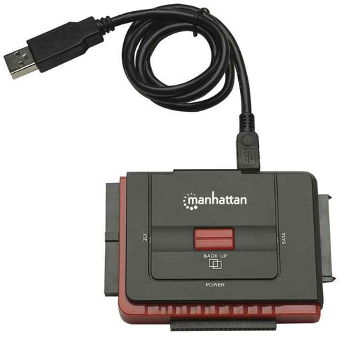 Manhattan 179195 USB-A zu SATA/IDE Adapterkabel, 3-in-1, 1,5m - Schwarz