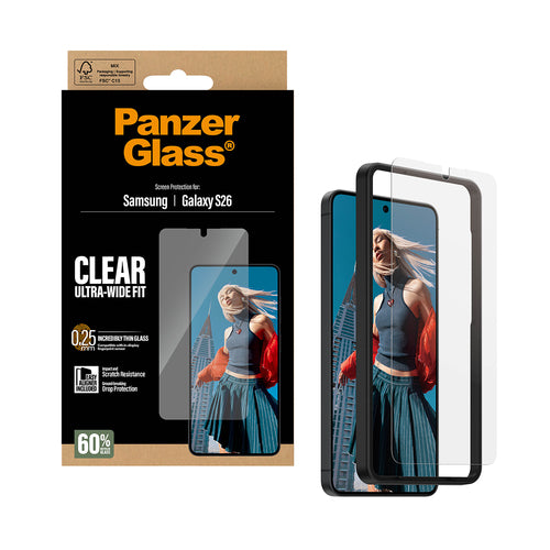 PanzerGlass ® Screen Protector Samsung Galaxy S26 | Ultra-Wide Fit w. EasyAligner