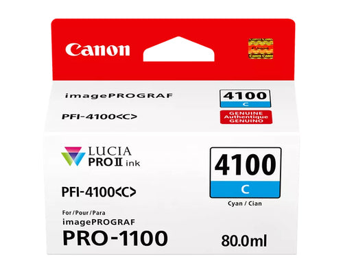 Cyan-Tintenpatrone Canon LUCIA PRO II PFI-4100 80 ml für hochwertige Drucke