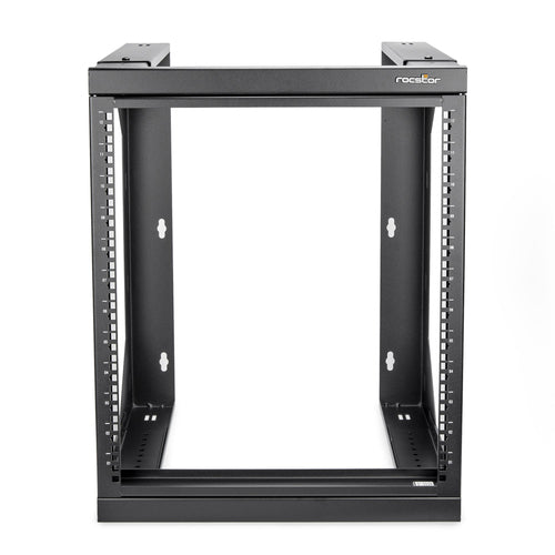 Wall Mounted Rack Cabinet Rocstor 12U 38.5kg Weight Capacity Black