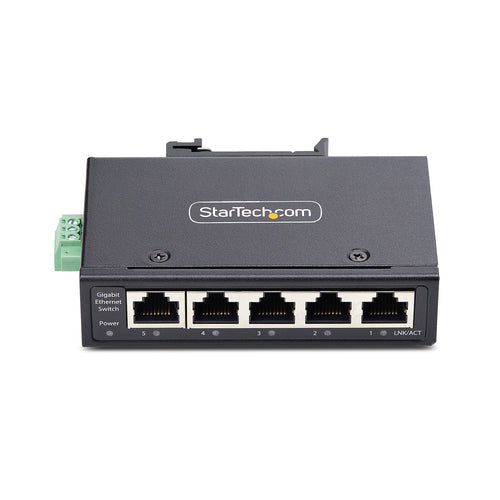 5-Port Unmanaged Industrial Gigabit Ethernet Switch DIN-Schienen-/Wandmontage IP30 Robustes Design