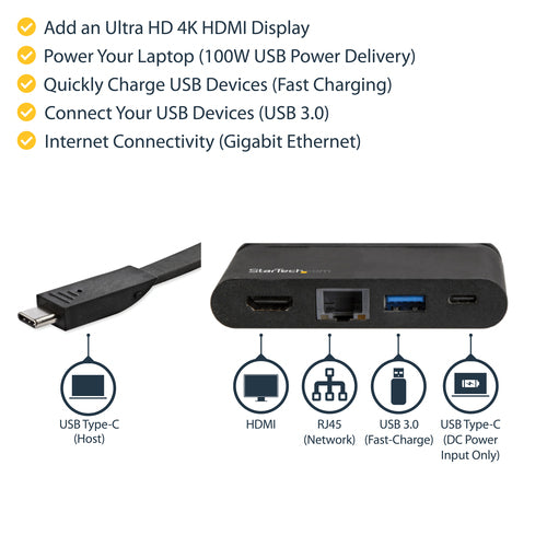 StarTech.com DKT30CHCPD laptop dock/port replicator