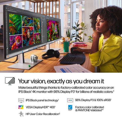 HP Series 7 Pro 27 inch 4K Thunderbolt 4 Monitor - 727pk computer monitor