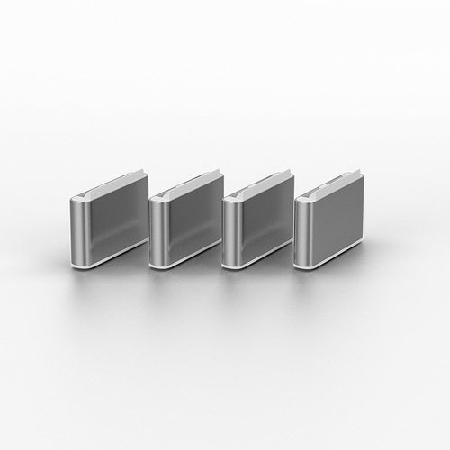 USB Type-C Port Blocker with Key - Pack of 4 White Blockers