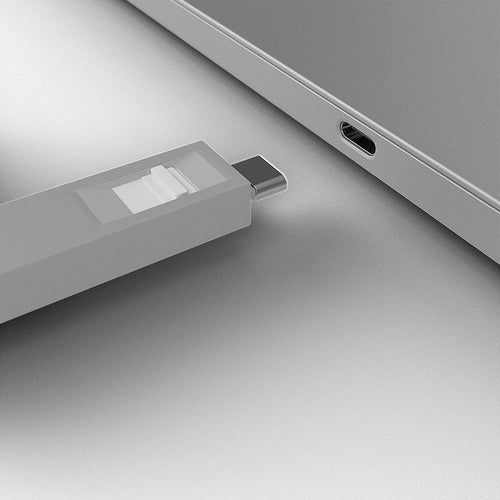 USB Type-C Port Blocker with Key - Pack of 4 White Blockers