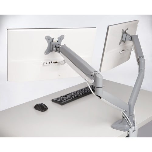 Kensington SmartFit Dual Monitorarm – Höhenverstellbar – Silber – 18 kg Tragfähigkeit