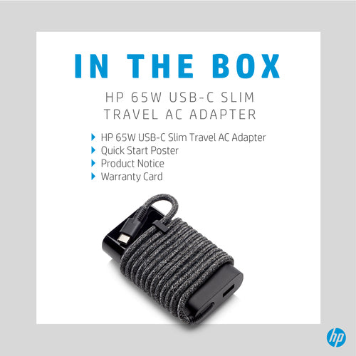 HP 65W USB-C Slim Travel Power Adapter power adapter/inverter