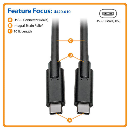 Tripp Lite U420-010 USB cable