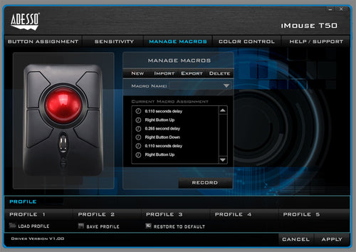 Adesso iMouse T50 mouse